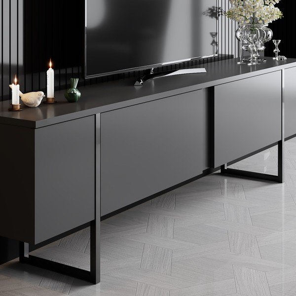 Antratsiitne telerilaud 180x30 cm Luxe - Kalune Design-image-2