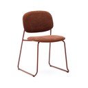 Terrakottapunane metallist virnastatav söögitool Meli - Kave Home