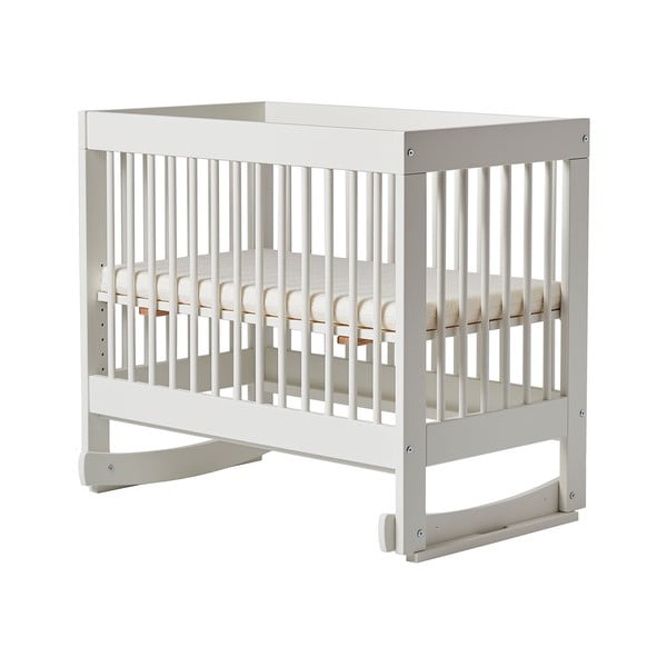 Bílá pojízdná dětská postýlka Pinio Basic, 89 x 45 cm-image-4