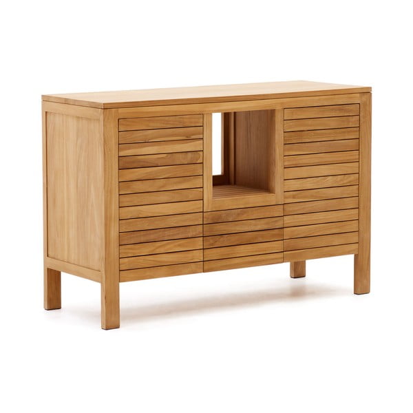 Madal tiikpuidust valamukapp 120x80 cm Neria - Kave Home-image-2