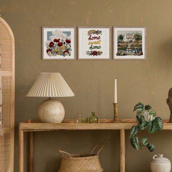 Maalid 3tk komplektis 30x30 cm Sweet Home - Styler-image-1