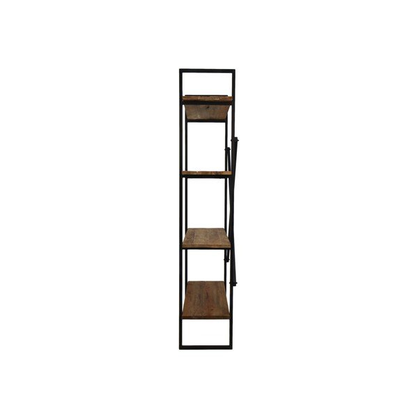Police z neopracovaného teakového dřeva HSM collection Storage Rack-image-2