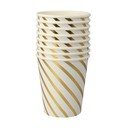 Ühekordsed pabertopsid 8tk komplektis Gold Swirl - Meri Meri