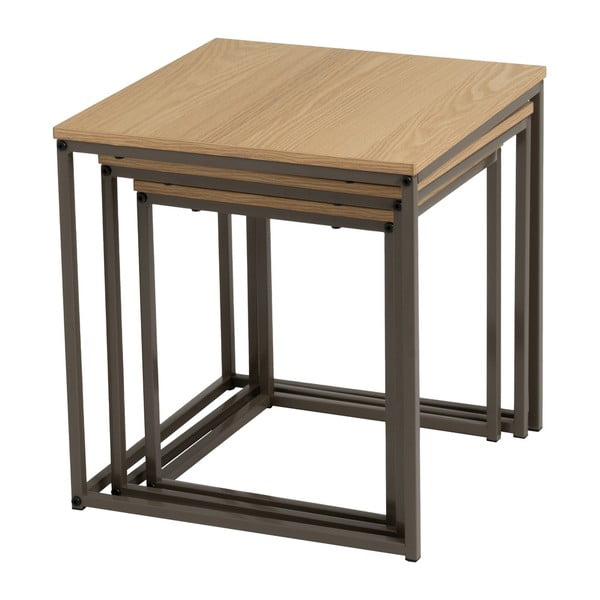 Kokkupandavad lauad 3 tk komplektis 40x40 cm - Casa Selección-image-1