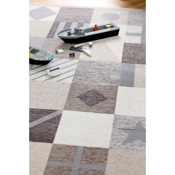 Pruun ja beež lastevaip 200x140 cm Laeva - Narma-image-4