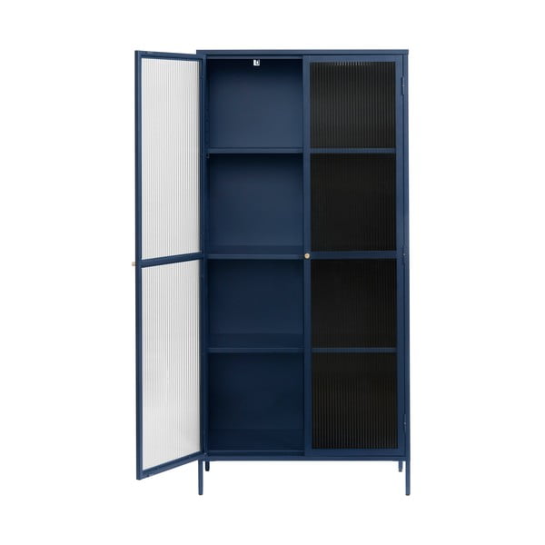 Tumesinine metallist vitriinkapp 90x190 cm Bronco - Unique Furniture-image-2