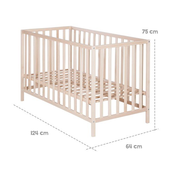 Puiduvärvi võrevoodi 60x120 cm Cosi - Roba-image-4