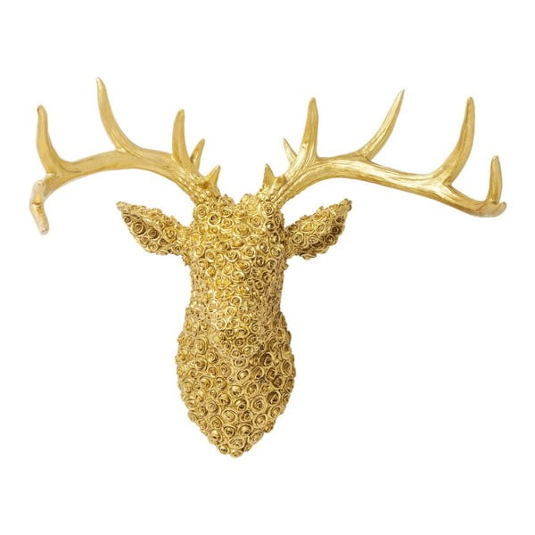 Dekorace ve zlaté barvě Kare Design Deco Antler Deer Gold