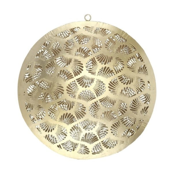Nástěnná kovová dekorace ve zlaté barvě A Simple Mess Gerda, ⌀ 21 cm