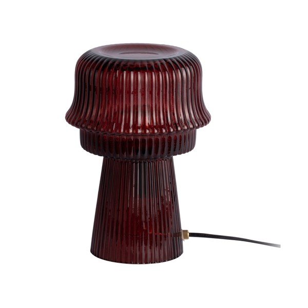 Burgundiapunane klaasist laualamp (kõrgus 26 cm) Cadiz - Leitmotiv