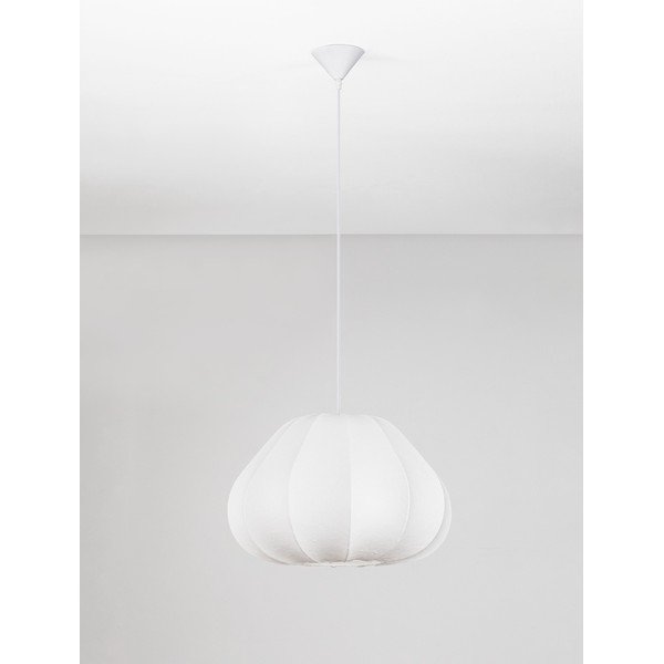 Mattvalge kangast ripplamp ø 50 cm Bora - Nova Luce-image-3