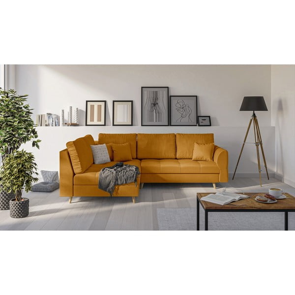 Sinepi värvi nurgadiivan (vasakpoolne nurk) Ariella - Ropez-image-3