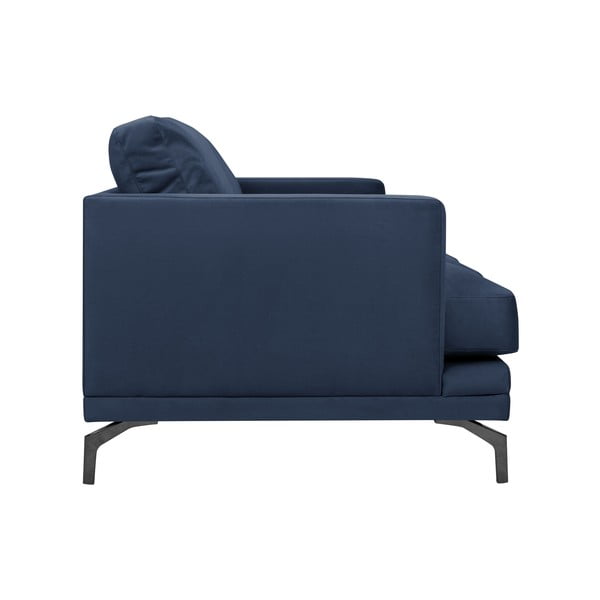 Tmavě modrá pohovka s podnožím v černé barvě Windsor & Co Sofas Jupiter-image-2