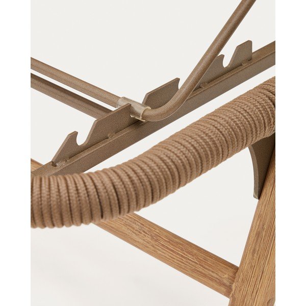 Pruun puidust-metallist aiatool Dandara - Kave Home-image-1