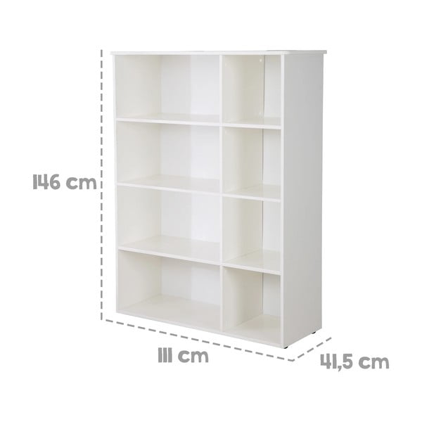 Valge laste raamaturiiul 111x146 cm Sylt - Roba-image-3