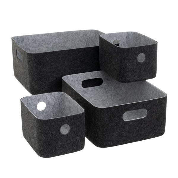 Riidest korvid 4tk komplektis 36x27x16 cm - Casa Selección