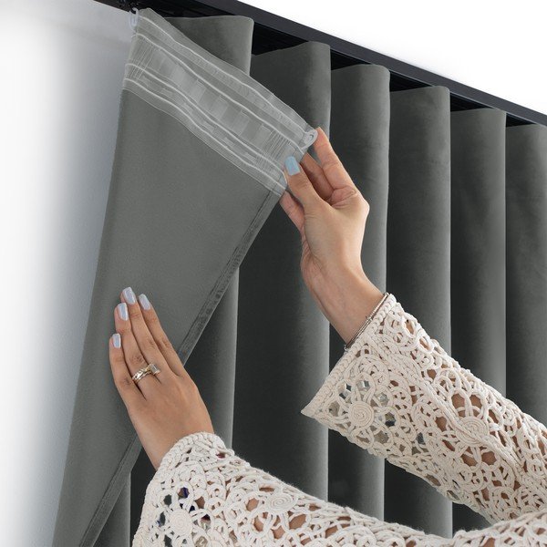 Tumehall sametist pimendav kardin 265x175 cm Velto - Filumi-image-2