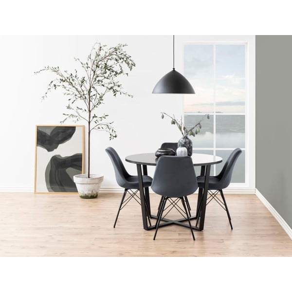 Hall söögitool musta alusega Eris - Actona-image-3