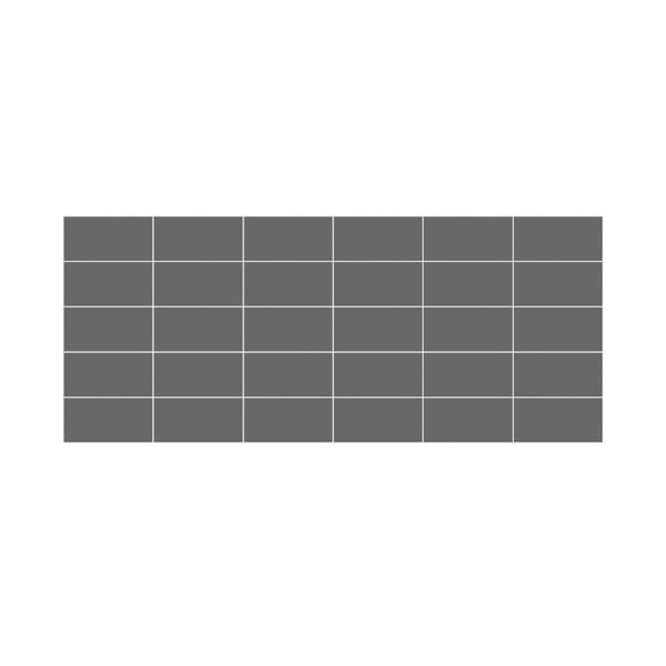 Kleebiste komplekt plaatide jaoks 30 tk 20x10 cm Subway Tiles Grey - Ambiance-image-2