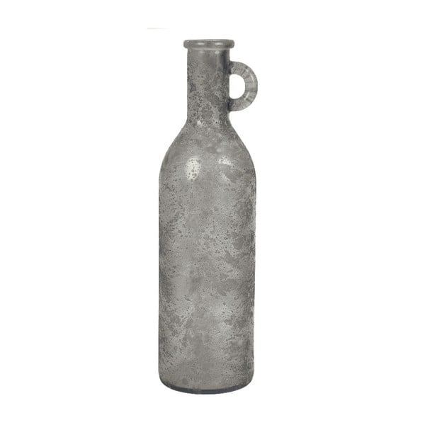 Šedá skleněná váza Ego Dekor Botellon Clear, 11,5 l