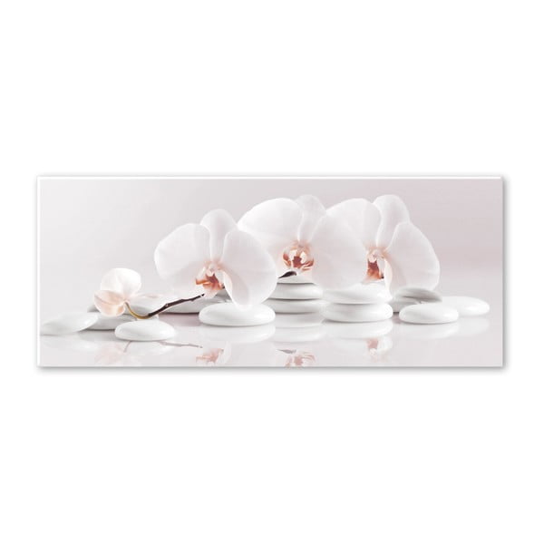 Pilt Glasspik Spa & Zen , 50 x 125 cm White Stones - Styler