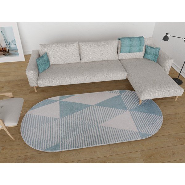 Sinine pestav vaip 60x100 cm Oval - Vitaus-image-1