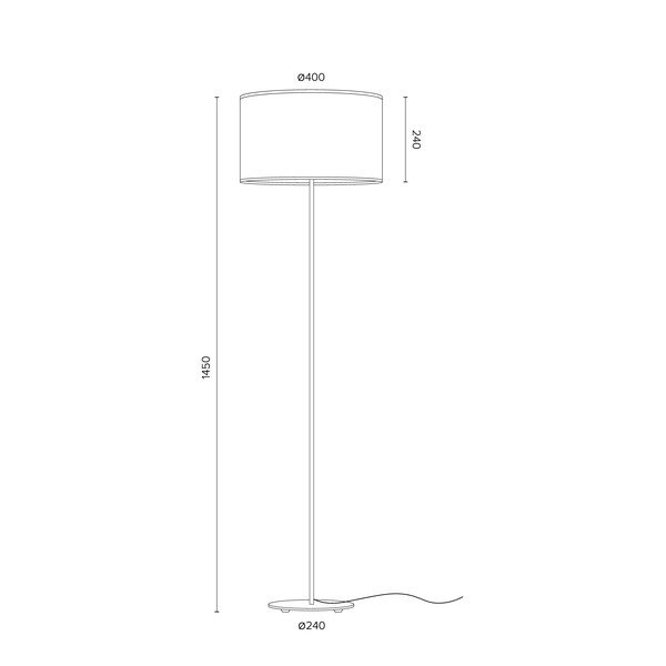 Must vaskne põrandalamp , ⌀ 40 cm Mika - Sotto Luce-image-1