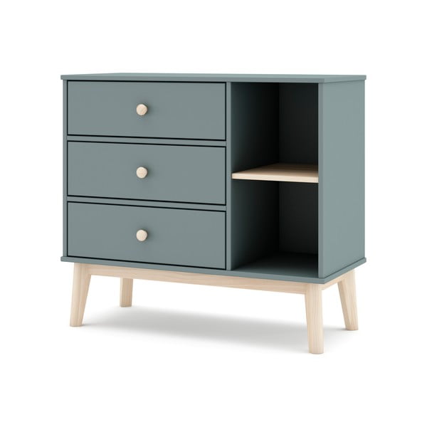 Hallikasroheline laste kummut 90x81x40 cm Esteban – Marckeric-image-3