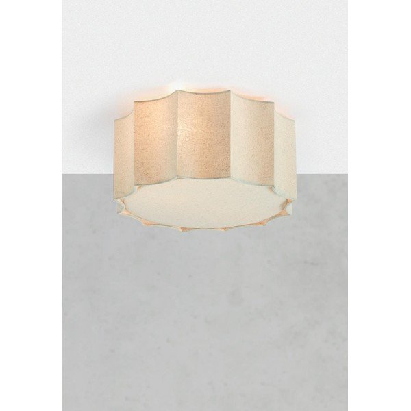 Beež metallist laelamp tekstiilvarjuga, ø 35 cm Olea - Markslöjd-image-1