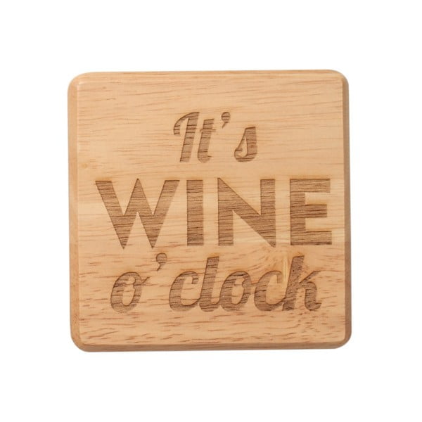 Podtácek z exotického dřeva T&G Woodware It's Wine O'Clock