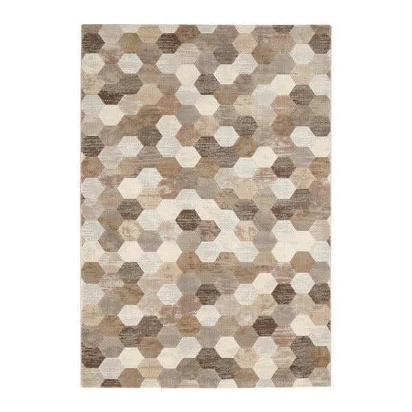 Hnědo-krémový koberec Elle Decoration Arty Manosque, 160 x 230 cm