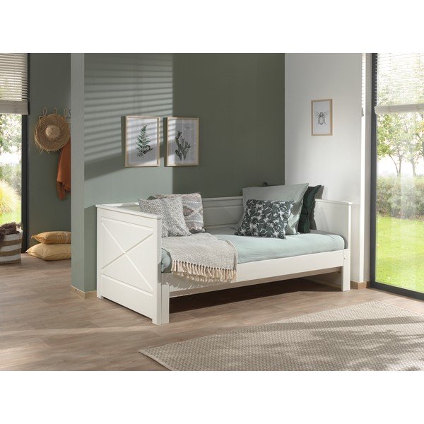 Valge lahtikäiva voodiga lastevoodi 180x200/90x200 cm PINO – Vipack-image-4