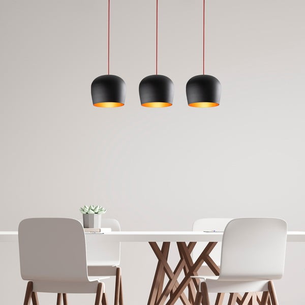 Must rippvalgusti metallist varjuga Berceste - Opviq lights-image-1