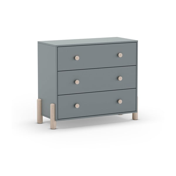 Hallikasroheline männipuidust laste kummut 90x80x40 cm Enola – Marckeric-image-4