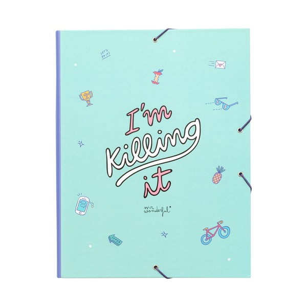 Modrý linkovaný zápisník Mr. Wonderful I´m killing it