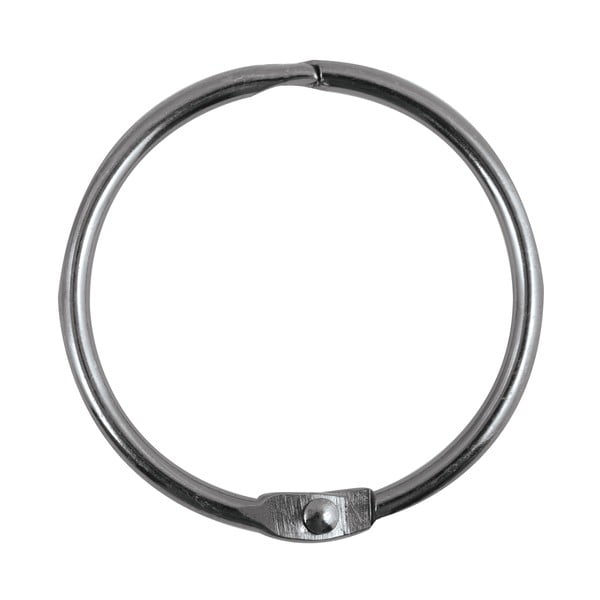 Mattmustad dušikardina rõngad 12tk komplektis Ringo Small - Spirella-image-2