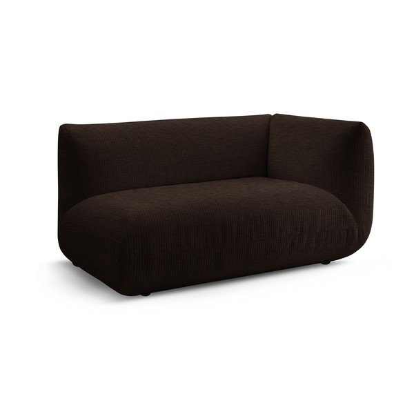 Tumepruun velvetist diivanimoodul (parem nurk) Lecomte - Bobochic Paris-image-2