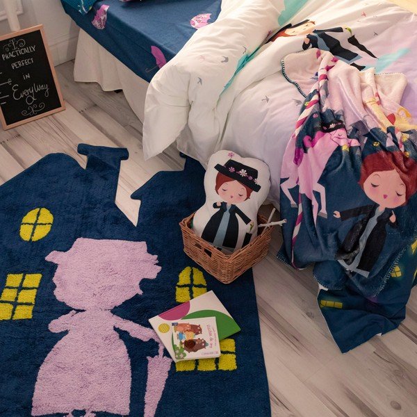 Tumesinine laste vaip 120x160 cm Nanny - Mr. Fox-image-1