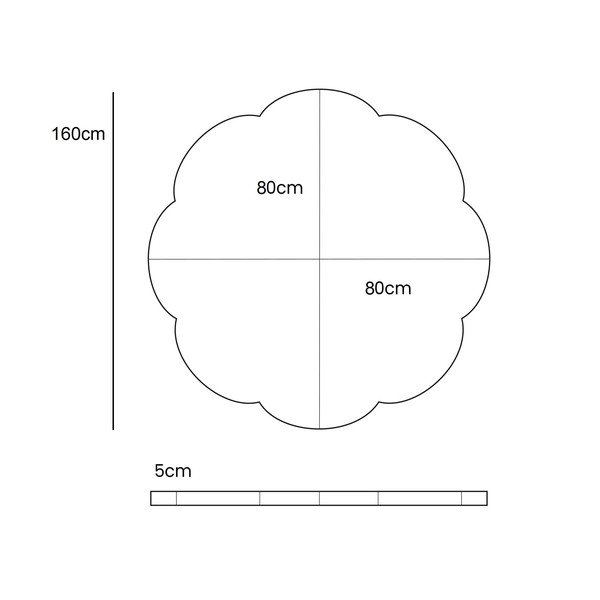 Valge laste mängumatt 160x160 cm - Meowbaby-image-3