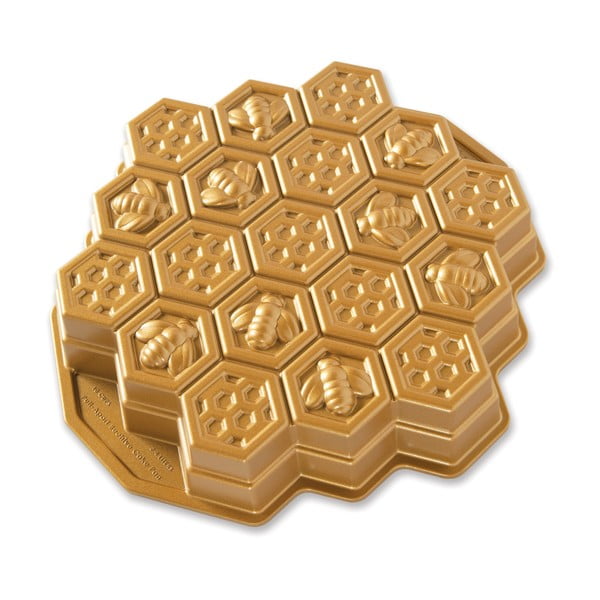 Kuldse värvusega meevormi küpsetusvorm , 2,4 l Bee - Nordic Ware