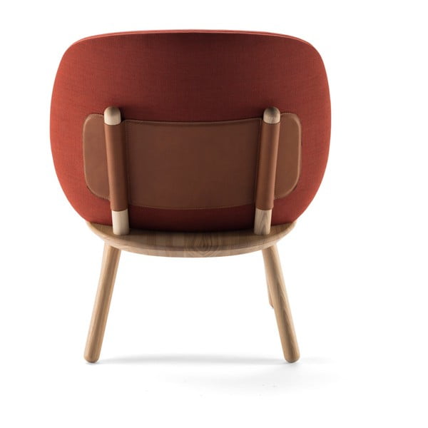 Konjaki pruun tugitool tuhkpuust struktuuri ja nahkdetailidega Naïve - EMKO-image-2