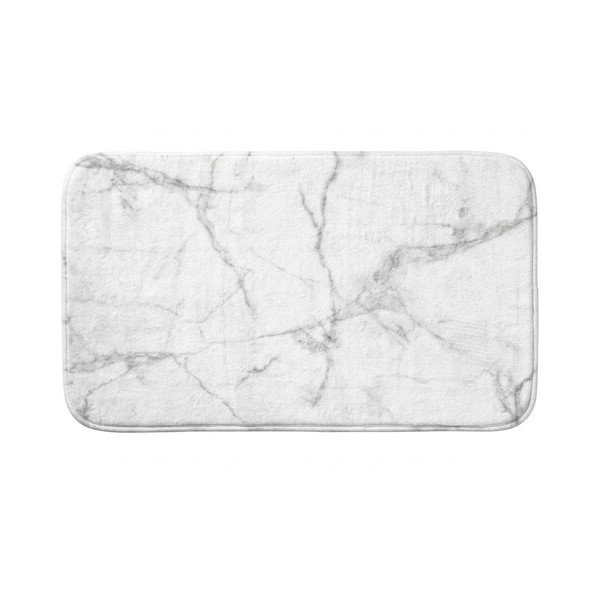 Valge/hall tekstiilist vannitoamatt 45x75 cm Marbre - douceur d'intérieur