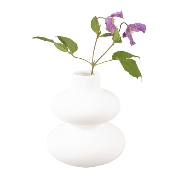 Valge keraamiline vaas Karlsson Circles, kõrgus 19,4 cm - PT LIVING-image-2