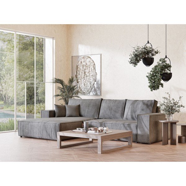 Hall šenilldiivanvoodi/panipaigaga nurgadiivan (vasak nurk/diivanvoodiga) Maze - Maison de Rêve-image-1