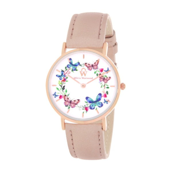 Dámské hodinky s řemínkem ve světle růžové barvě Olivia Westwood Puna