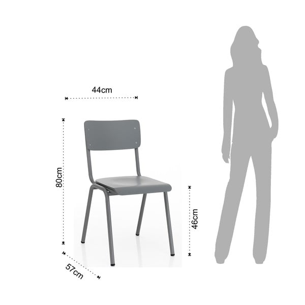 Hallid söögitoolid 2-st komplektis Old School - Tomasucci-image-4