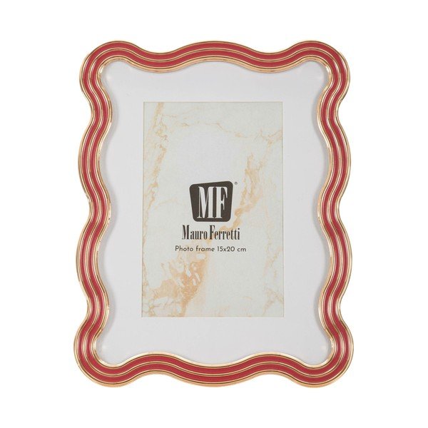 Punane/kuldne metall/klaas seisuraam 17,5x22,5 cm Elizabeth - Mauro Ferretti-image-2