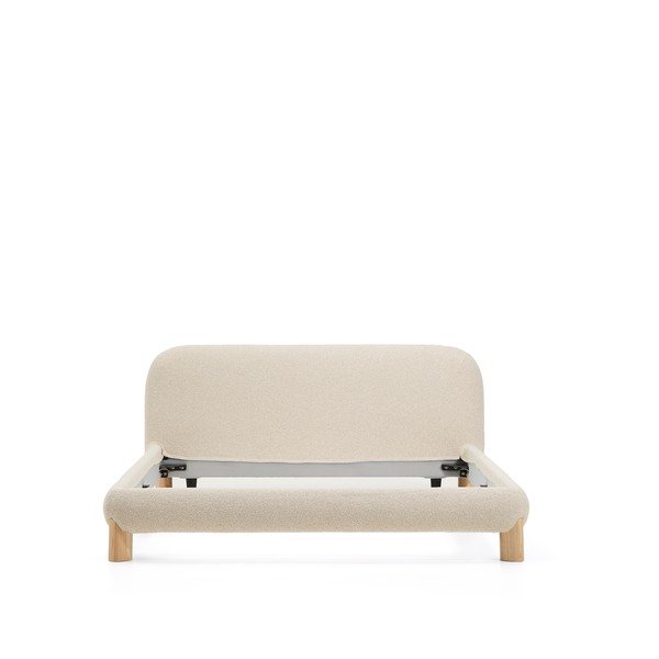 Beež polsterdatud kaheinimesevoodi ilma voodipõhjata 180x200 cm Odina - Kave Home-image-3