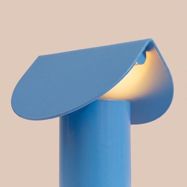Helesinine alumiiniumist LED-laualamp (kõrgus 15 cm) BISCUIT - Thoro-image-2