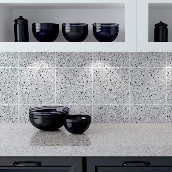 60 kleebise komplekt, 10 x 10 cm Terrazo - Ambiance-image-3